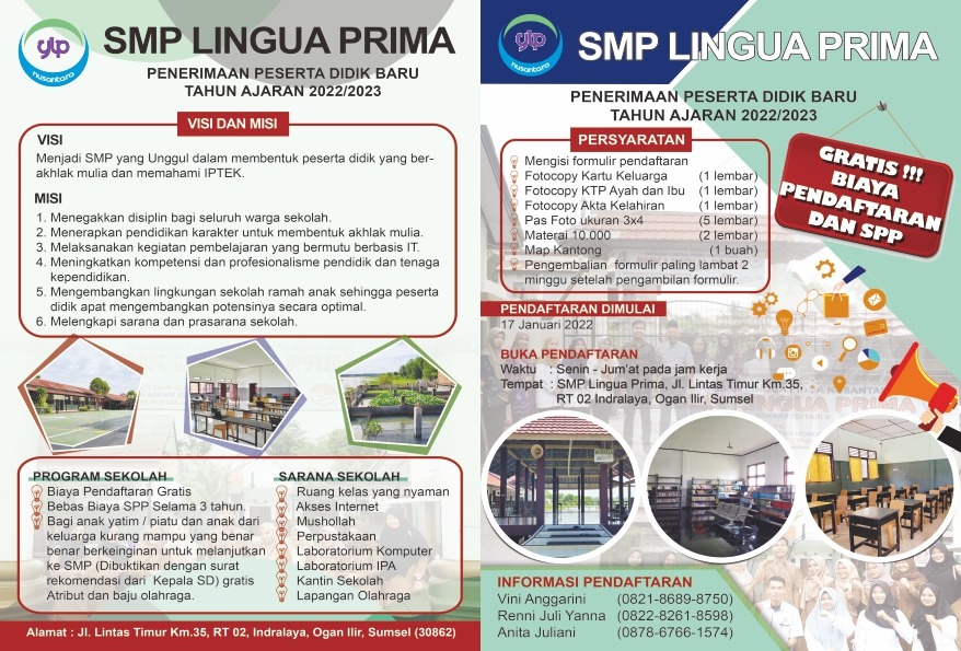 Brosur PPDB SMP Lingua Prima